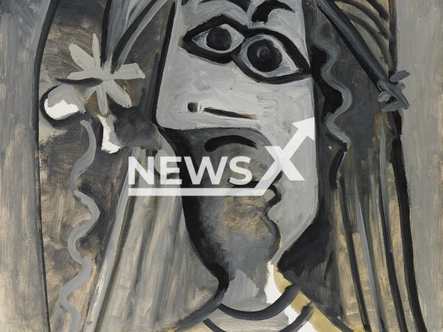 Image shows painting named 'Bust of a Woman', by Pablo Picasso from 1971. It will go under the hammer in the city of Cologne, Germany, for the first time in 25 years at the value of between EUR 1.5 million (GBP 1.3 million) and EUR 2.5 million (GBP 2.2 million). Note: Licensed content. (VAN HAM Kunstauktionen KG/Newsflash)