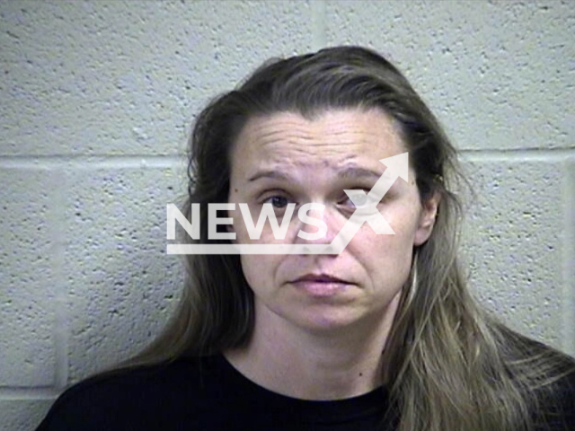 Serena Cator, aged 43, from the town of McLoud, in Oklahoma State, USA, poses in undated photo. She faces three felony counts of soliciting sexual conduct or communication with minors by use of technology. Note: Licensed content. (Pottawatomie County Detention Center/Newsflash)