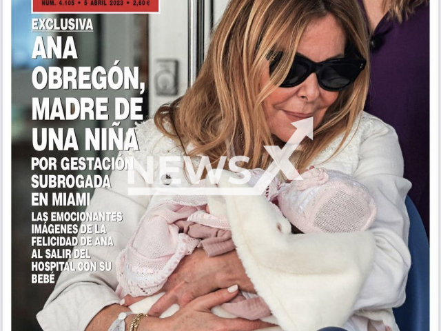 Photo shows Ana Obregon, holding her baby girl, undated. She revealed that she had been a mother again by surrogacy in Hollywood, Florida, USA. Note: Picture is a screenshot from a post (@ana_obregon_oficial/Newsflash)