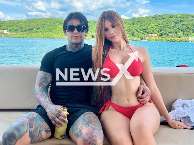 Photo shows Yeferson Cossio, a well-known influencer in Colombia, with his girlfriend, Carolina Gomez, undated. People criticize Carolina Gomez's physical appearance and have branded her as a plastic woman. Note: Picture is private (@carolinagomezec/Newsflash)