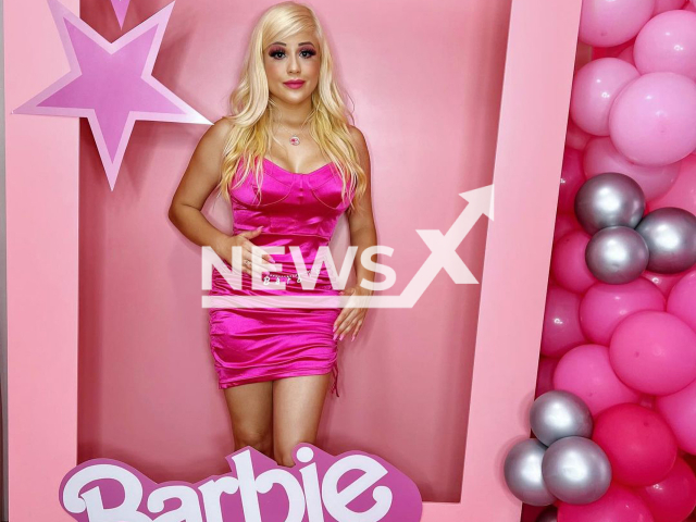 Photo shows Bruna Carolina Peres, known as Bruna Barbie, undated. Bruna, who lives on the coast of Parana, Brazil, lives like a Barbie. Note: Picture is private (@brunabarbieoficial/Newsflash)