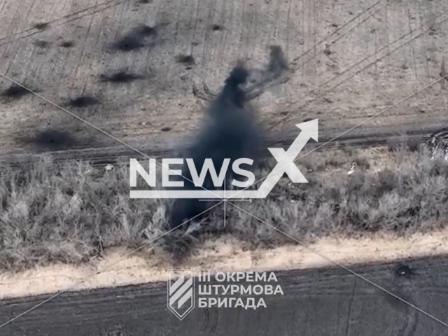 Ukrainian fighters hit the camouflaged Russian military positions with mortars in Ukraine in undated footage. The footage was released by the 3rd Army Assault Brigade on Thursday, Apr. 06, 2023. Note: Picture is screenshot from a video. (@ab3army/Newsflash)