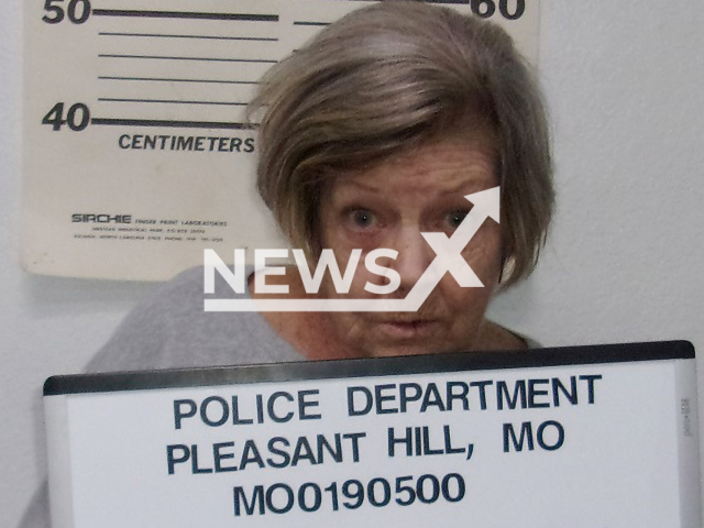 Bonnie Gooch, 78, from the city of Pleasant Hill, Missouri State, USA, poses in undated photo. She was arrested and charged for attempting to rob a bank on Wednesday, April 5, 2023. Note: Licensed content. (Pleasant Hill Missouri Police Department/Newsflash)