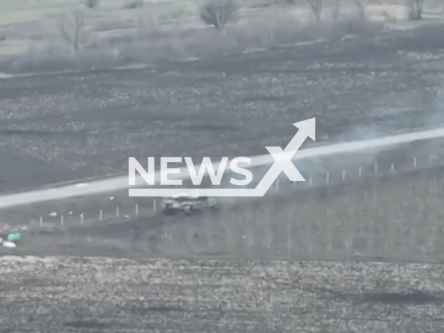 Ukrainian tank approaches to support the infantry and hits the Russian military positions in the trenches near Bakhmut in the Donetsk region in Ukraine in undated footage. The footage was released by the 92nd Ivan Sirko Separate Mechanized Brigade on Sunday, Apr. 9, 2023. Note: Picture is a screenshot from a video (@92OMBr/Newsflash)