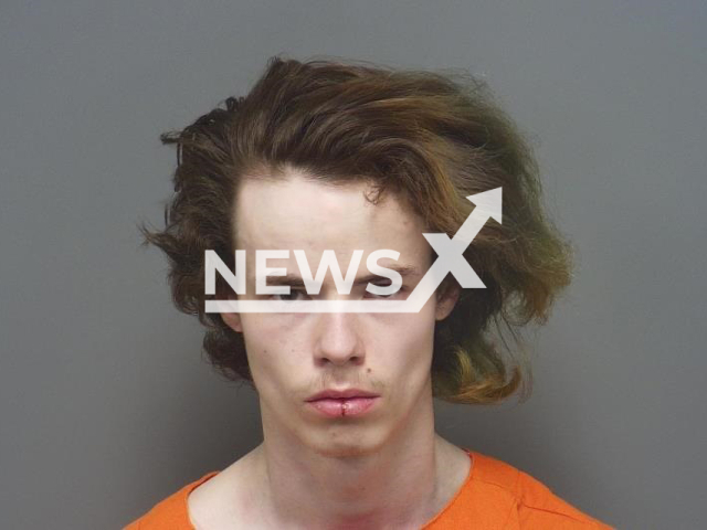 Aaron Scott Evans, aged 19, poses in undated photo. He was arrested after he allegedly beat his two-month-old son to get back at the baby for pulling out his nose ring in the town of Avon, in Hendricks County, Indiana, USA. Note: Licensed content. (Henricks County Sheriff's Office/Newsflash)