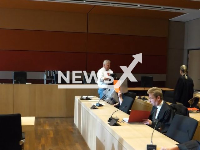 Image shows the trial in the city of Bochum, Germany, undated photo. Mother Reyhan P., 44, and her sons Firat, 16, and Arhat, 15, allegedly hired a 14-year-old girl to kill their husband and father. Note: Photo is a screenshot from a video. (Newsflash)