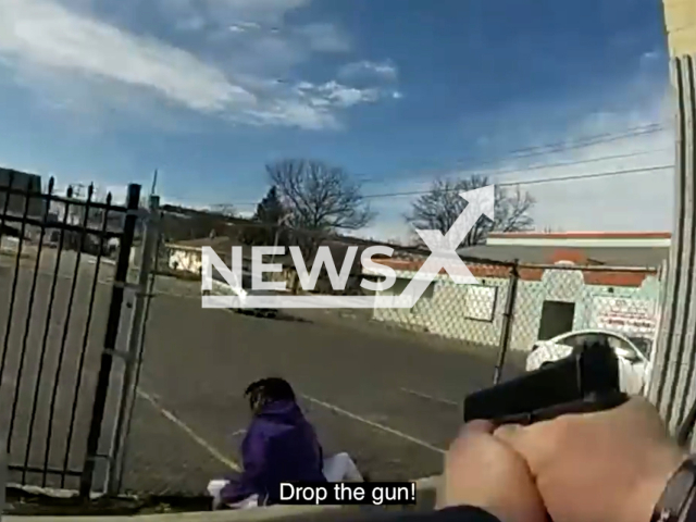 The picture shows the officer-involved shooting that resulted in the fatal shooting of 31-year-old Herman Lucas, in Milwaukee, Wisconsin, on Tuesday, Feb. 21, 2023.Note: Picture is a screenshot from a video. (@MilwaukeePolice/Newsflash)