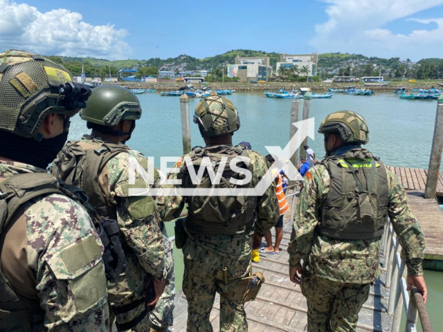 Photo shows a moment from the operation of the Joint Command of the Armed Forces of Ecuador, undated. They are 30 heavily armed men who arrived at one of the local ports in Esmeraldas, Ecuador and killed at least nine people. Note: Photo is from the Joint Command of the Armed Forces of Ecuador (FFAAECUADOR/Newsflash)