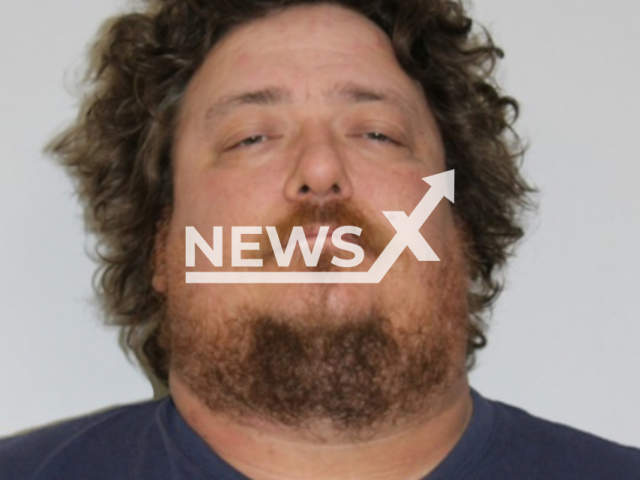 Robert Charles Thomas Sr., aged 38, from the city of Sauk Centre, Stearns County, Minnesota State, USA, poses in undated photo. He was arrested after he hired a hitman to kill a family member who was sleeping with his wife on Monday, April 10, 2023. Note: Licensed content. (Todd County Jail/Newsflash)