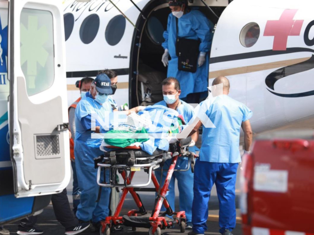 Medical staff transport the 32-year-old nurse, undated. She was  raped beaten and stabbed  by two co-workers and died after two weeks in a coma of the injuries  in Lima, Peru.
  Note: Salud Peru photo. (@EsSaludPeru/Newsflash)