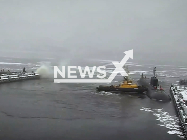 Russia deploys nuclear submarines in the Pacific Ocean as part of a sudden check of the Pacific Fleet from the base in Kamchatka in Russia in undated footage. The footage was released by Russian MoD on Tuesday, Apr. 18, 2023.
Note: Picture is screenshot from a video. (@mil/Newsflash)