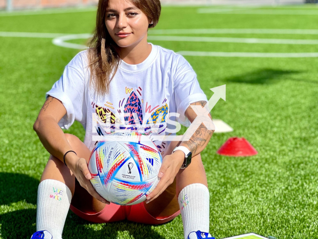 Shiva Amini poses in an undated photo. She is a youth and children's futsal coach in Switzerland. Note: Private photo. (Shiva Amini/Newsflash)