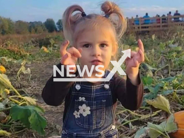 Picture shows Cordelia Kuether, 4, undated. She was hit by van on sidewalk and died in Sheboygan, Wisconsin, USA on Wednesday, April 12, 2023. Note: Private photo. (GoFoundME/Newsflash)