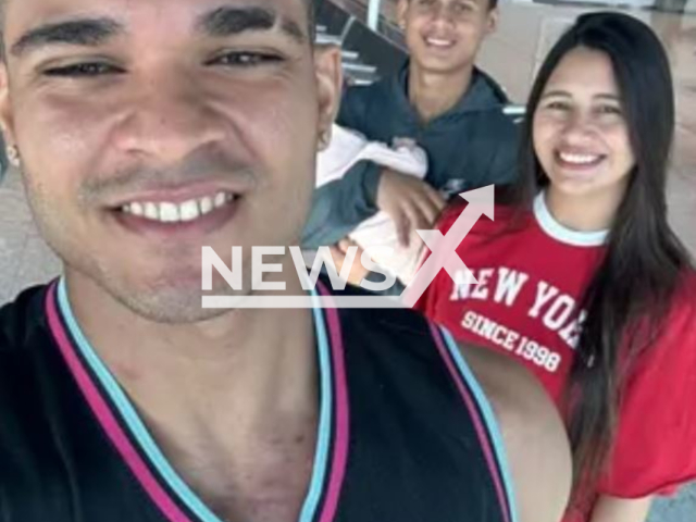 Lary Ingrid, 27, poses with her partners Italo Silva and Joao Victor, in Fortaleza, Brazil, undated.  She said that   criticism comes from people motivated by envy or hypocrisy.
 Note: Private photo.  (Newsflash)