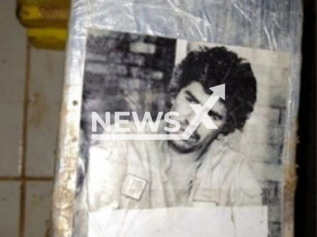 Picture shows one of seized packages of cocaine in the province of Santiago del Estero, Argentina on Saturday, April 15, 2023. Face of Rafael Caro Quintero, Mexican drug lord and founder of the Guadalajara cartel, was printed on these packages. Note: Police photo. (Police of the Province of Santiago del Estero/Newsflash)