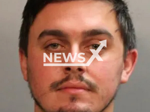 Steven Michael Strahm, 30, poses in undated photo. He was jailed for 23 and a half years for killing his two-month-old daughter Scarlet Blair Strahm in the city of Jacksonville, Florida State, USA. Note: Licensed content. (Jacksonville Sheriff's Office/Newsflash)