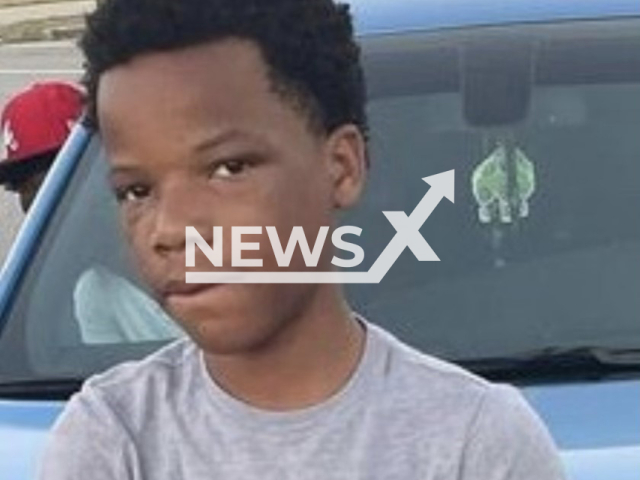 Jayden Gunsby, 13, poses in undated photo. He was arrested for the killing Davaris Lindsey, 20, in the city of LaGrange, Troup County, Georgia State, USA, on Wednesday, April 12, 2023. Note: Licensed content. (LaGrange Police/Newsflash)