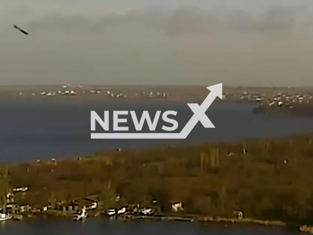 The moment before the cruise missile hit the building of the Nikolaev Regional State Administration in Ukraine on the 29th of March 2022.
Note: This picture is a screenshot from the video.
(@mykolaivskaODA/Newsflash)