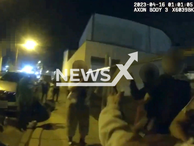 Picture shows an officer's point of view of the serious use of force incident that occurred in Washington, D.C., on Sunday, April 16, 2023. De-escalation, proportionality, and reasonableness are emphasized in the use of force policy and training model of the Metropolitan Police Department. Note: Picture is a screenshot from a video (@OfficialDCPolice/Newsflash)