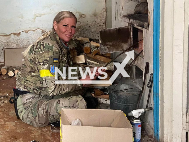 Former Swedish MP Caroline Nordengrip poses in Ukraine, undated. She   signed a contract to join  the Ukrainian Armed Forces.
 Note: Private photo.  (@nordengrip/Newsflash)