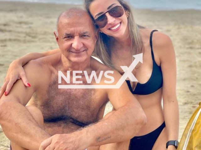 Picture shows Hissan Hussein Dehaini, 65,  and his dauther daughter Yasmim Hissam,  undated. The   mayor of Araucaria, Hissan Hussein Dehaini, 65, married his wife Kauane Rode, 16,   on Wednesday April 12, 2023.    Note: Private photo. (Newsflash)