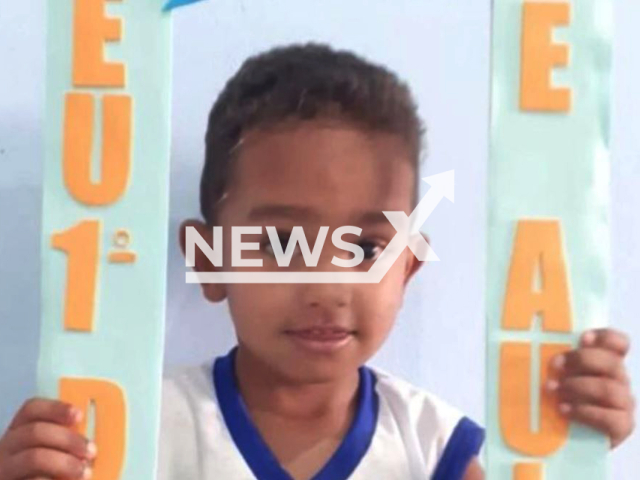 Reynan Gomes Alexandre da Silva, 3, poses in undated photo. He died when he was electrocuted while a holding cell phone that was  charging in Natuba, Brazil, on Monday, April 10, 2023.Note: Private photo.  (Newsflash)