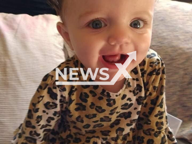 Picture shows Oaklee Mae Snow, undated. Her body was found in an abandoned building in Indiana, US. Note: Private photo. (Zachary Snow/Newsflash)