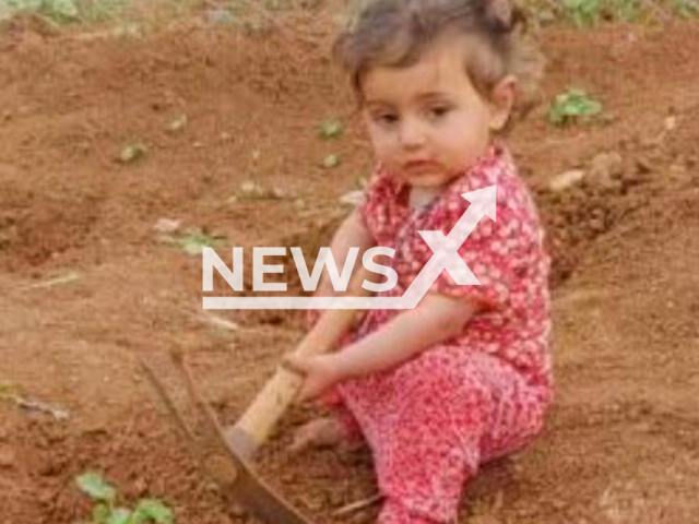 Zekiye, 4, poses in undated photo. Her father backed over her in a vehicle and she died from the injuries, in Mardin, Turkey. Note: Private photo.  (Newsflash)