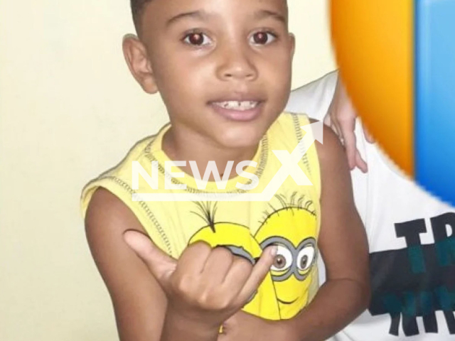 Lohan Samuel Nunes Dutra, aged 11, poses in undated photo. He was killed in the municipality of Chapadao, Mato Grosso do Sul State, Brazil, on Sunday, April 30, 2023. Note: Private photo. (Newsflash)