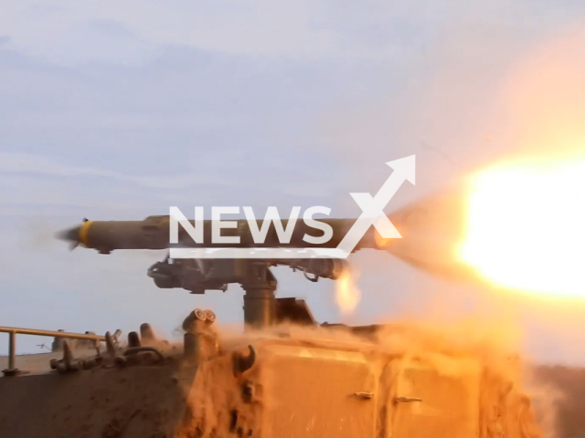 Russian military fires from self-propelled anti-tank missile systems "Shturm-S" in Ukraine in undated footage. The footage was released by Russian MoD on Tuesday, May. 2, 2023.
Note: Picture is a screenshot from a video (Russian Ministry of Defence/Newsflash)