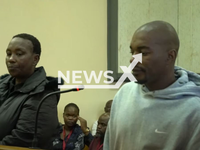 Picture show Nqobile Ndlovu, 50, and Mthunzi Musawenkosi Zulu, 39,  in   Protea, South Africa,   court on Friday, April 28, 2023.   They  are charged with two counts of murder, kidnapping, perjury and defeating the ends of justice.
 
 Note: Photo is a screenshot from a video. (Newsflash)