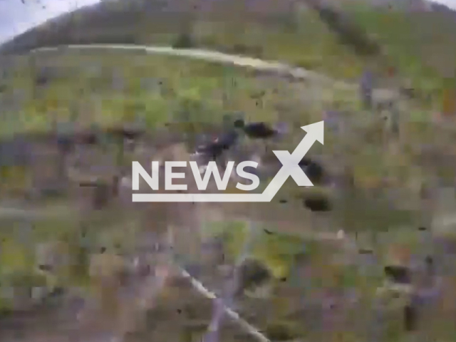 Ukrainian kamikaze drone heads towards Russian military positions on the frontlines in Ukraine in undated footage. The footage was released by 108th separate mountain assault battalion on Wednesday, May. 3, 2023.
Note: Picture is a screenshot from a video (108th separate mountain assault battalion/Newsflash)