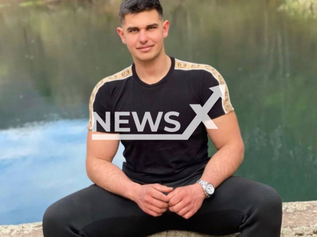 Suspect Uros Blazic, 21, poses in undated photo. He allegedly committed a mass shooting in villages near the municipality of Mladenovac, Serbia. Note: Private photo. (Newsflash)