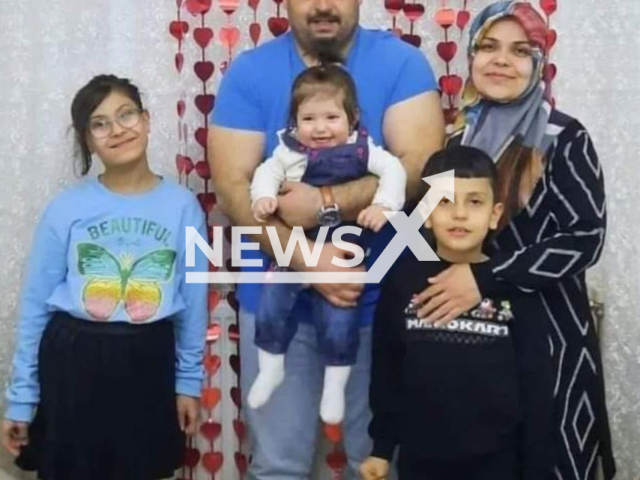 Photo shows Ferit Dayan, with his family, undated. Ferit Dayan, who lost his wife and two children due to an earthquake, committed suicide after killing his earthquake survivor daughter in Adiyaman, Turkey. Note: Picture is private (Newsflash)