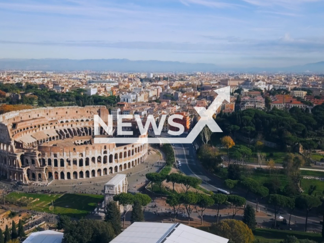 Image shows the city of Rome, Italy, in undated photo. A 55-year-old man is on trial for sexually assaulting his teenage daughter's friends between 2008 and 2013. Note: Photo is a screenshot from a video. (Newsflash)