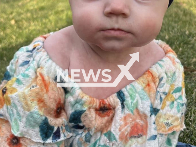 Photo shows a nine-month-old baby girl, named Kaylee, undated. Stephanie May Whitley was arrested after her nine-month-old baby girl died in Columbus, Ohio, USA. Note: Picture is private (Stephanie May Whitley/Newsflash)