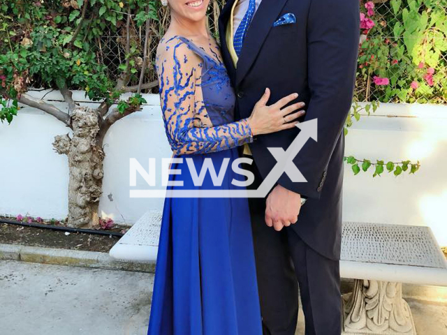 Photo shows Encarni Munoz Cardona with her husband, Jose Manuel Jimenez Palomo, undated. The couple died hours apart in Motril, Granada, Spain. Note: Picture is private (Encarni Munoz Cardona/Newsflash)