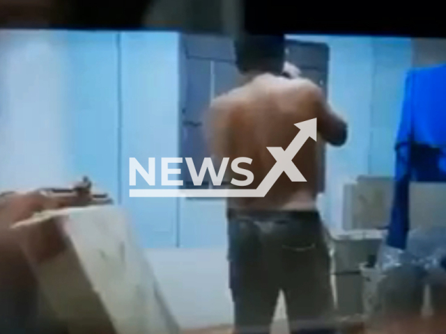 Man filmed breaking into a home in Para, Brazil, on 25th of March 2022, smelling and trying underwear. Note: This picture is a screenshot from the video (Newsflash).