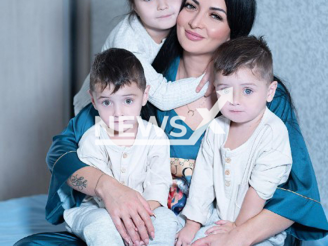 Picture shows influencer Diana Safarova, 32, with her kids, undated. She died in a car accident in Chishmy, the Republic of Bashkortostan, Russia on Monday, May 8, 2023. Note: Private photo. (@diana_safarchik/Newsflash)