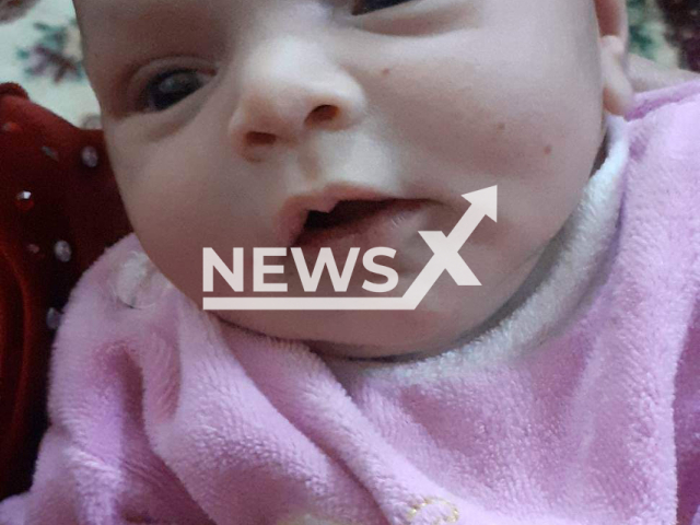 Photo shows the 2-month-old Iraqi girl who was allegedly strangled to death by her father in Nineveh, Mosul, Iraq, undated. He wanted a boy instead of a girl. Note: Private photo. (Newsflash)