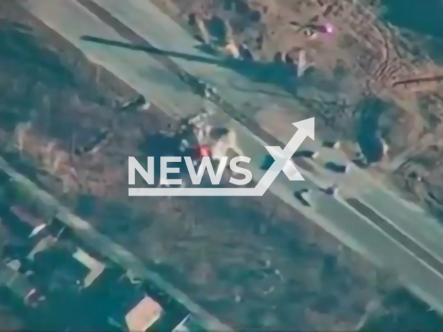 Russian Defense Ministry showed a footage of the destruction of the stronghold of the Armed Forces of Ukraine. Note: Picture is a screenshot from a video (Ministry of Defense of Russia/Clipzilla)