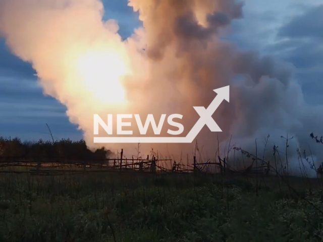 Russian "Smerch" MLRS launch rockets at the Ukrainian military positions in Ukraine in undated footage. The footage was released by Russian MoD on Monday, May, 15, 2023. Note: Picture is a screenshot from a video (@mod_russia/Newsflash)