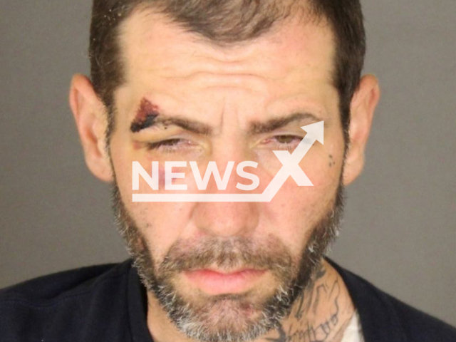 Michael D. Stevens II, 38, from the area of Abingdon, Maryland State, USA, poses in undated photo. He was arrested after he stole a five-tonne military vehicle and led cops to a high speed chase on May 12, 2023. Note: Licensed content. (Harford County Sheriff's Office/Newsflash)