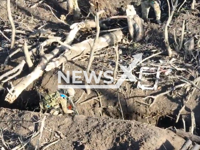 Ukrainian troops surprise and captured the Russian soldiers in a trench in the frontlines in Ukraine in undated footage. The footage was released by 72nd of the separate mechanized brigade on Tuesday, May, 16, 2023. Note: Picture is a screenshot from a video (@72.brigade.best/Newsflash)