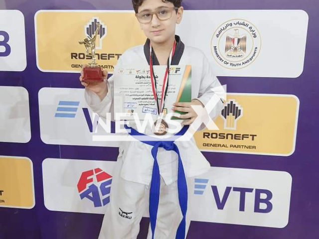 Photo shows the Egyptian taekwondo champion Malek Mohamed, undated. He was killed by a stray bullet at a wedding in Shubra El-Khaimah, Egypt. Note: Private photo. (Newsfash)