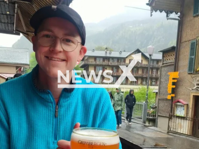 Justin Flannery, 26, from Sligo County, Ireland, poses in undated photo. He was recovered dead from a river in Switzerland. Note: Private photo. (Newsflash)