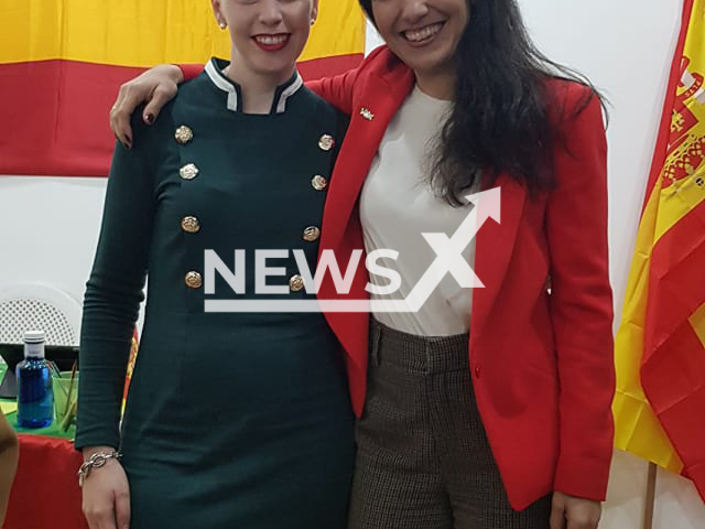 Vox candidate in Parla, Spain,  Ana Gonzalez Martinez, (left) poses with unidentified woman, in undated photo. She was  accused of leading a drug trafficking network   in the southern area of ​​the Community of Madrid and in a region of Toledo, Spain.
 Note: Private photo.  (@ana.gonzalezmartinez.75/Newsflash)