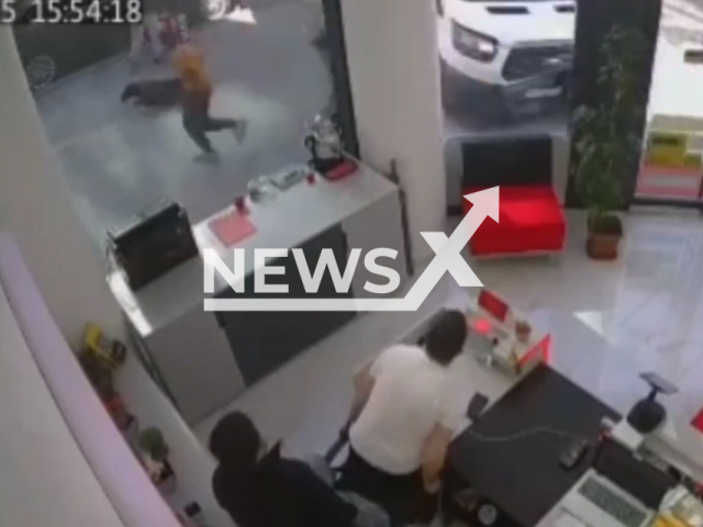 A minibus crashes into a shop in Van, Turkey, Monday, May 15, 2023. Seven people were injured following the incident. 
Note: This picture is a screenshot from the video.
(Newsflash)