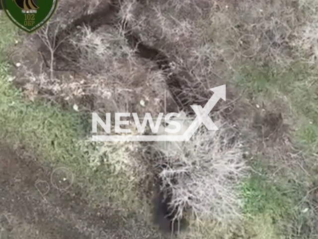 Ukrainian fighters destroy Russian armoured fighting vehicles and positions on the frontlines in Ukraine in undated footage. The footage was released by 102nd separate brigade of the Territorial Defense Forces on Monday, May, 22, 2023. Note: Picture is a screenshot from a video (@102brugadaTROIvanoFrankivsk/Newsflash)