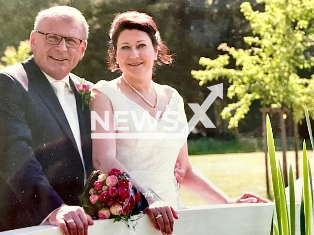 Christian K., 73, and Kirsten K., 58, pose in undated photo. The 58-year-old woman was killed in the town of Oldenburg in Holstein, Schleswig-Holstein State, Germany. Note: Private photo. (Newsflash)